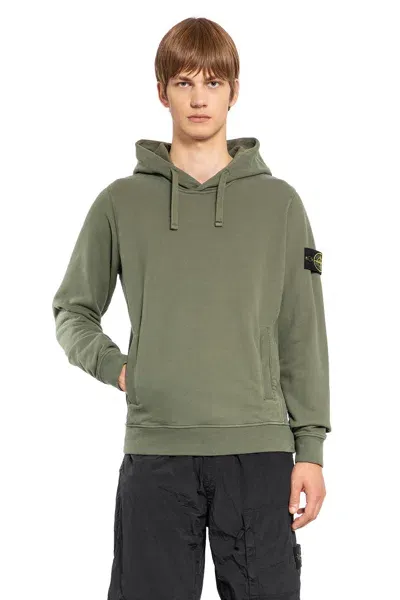 Stone Island Man Green Sweatshirts