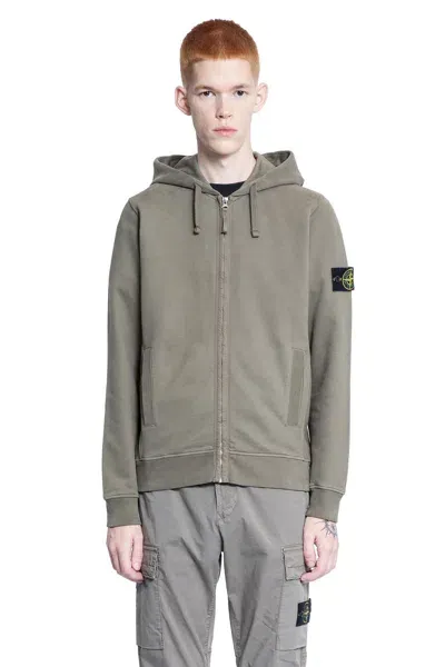 Stone Island Man Green Sweatshirts