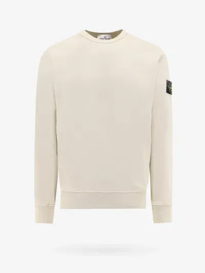 Stone Island Man Sweatshirt Man Beige Sweatshirts In White