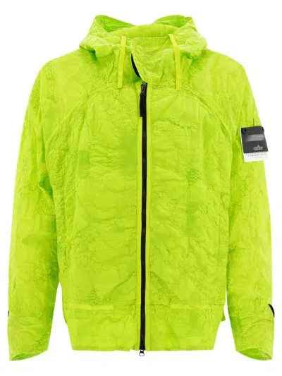 Stone Island "nylon Metal Econyl" Windbreaker In Green