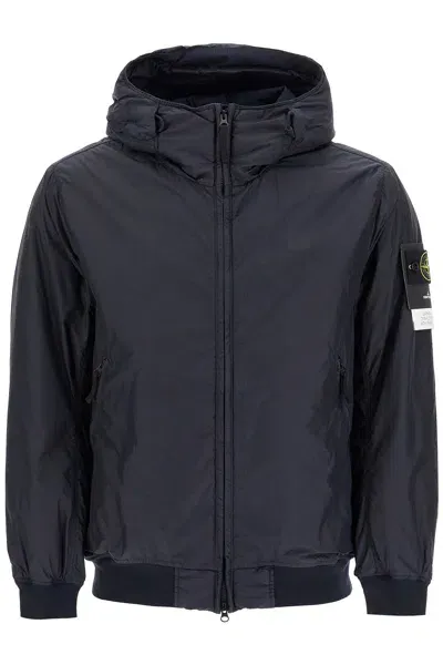 Stone Island Padded Jacket With Prima In Blue