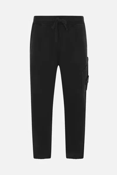 Stone Island Black Cotton Pants