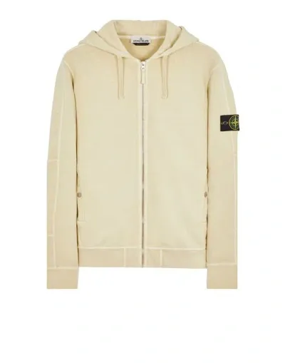 Stone Island Sweatshirt Beige Cotton