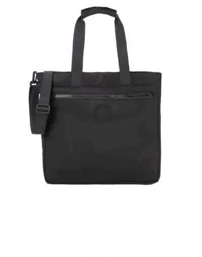 Stone Island Compass-motif Tote Bag In Black