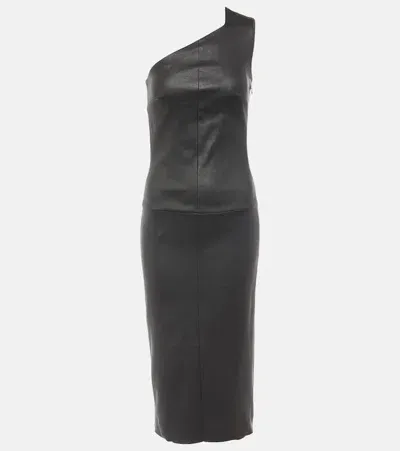 Stouls Amalthea Leather Minidress In Black