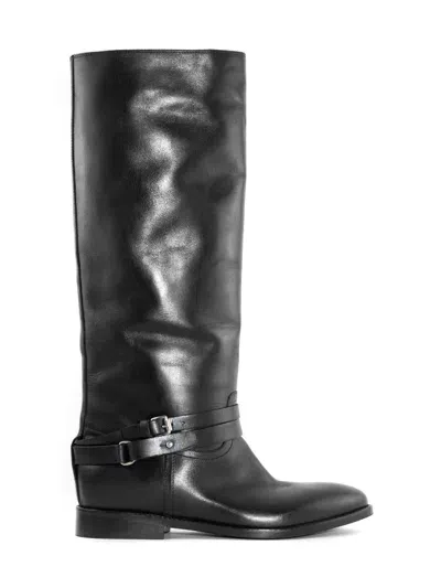 Strategia Black Leather High Boot