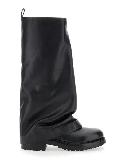 Strategia Ranger Folded Boots In Black