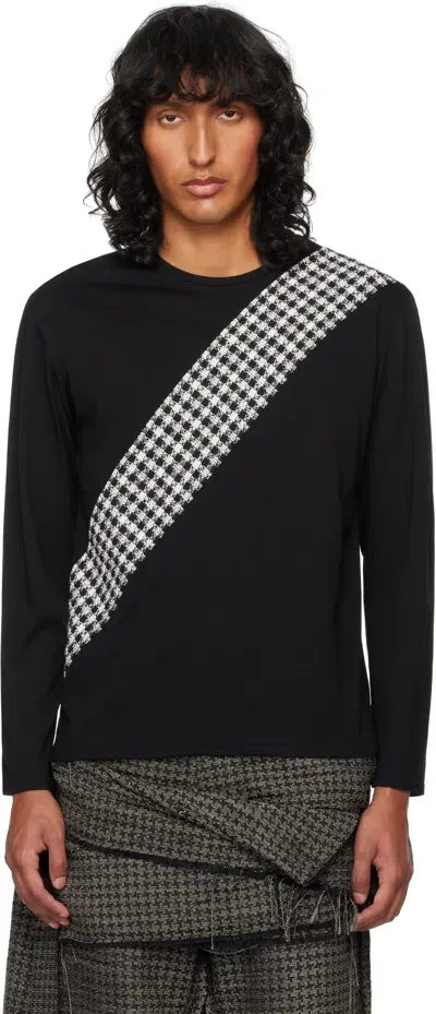 Strongthe Black & White Sach T-shirt In Black / Black Check