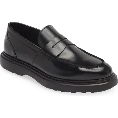 Stuart Weitzman Alvin Penny Loafer In Black