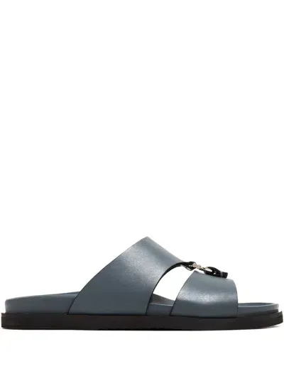 Stuart Weitzman Aylin Leather Sandals In Grey