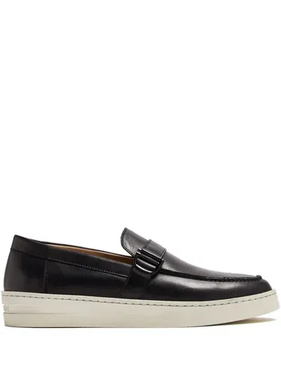 Stuart Weitzman Hamptons Buckle Loafers In Black