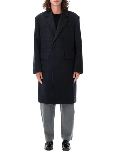 Studio Nicholson Brooke Over Coat In Black