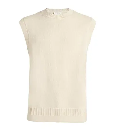 Studio Nicholson Cotton Knitted Vest In Neutral