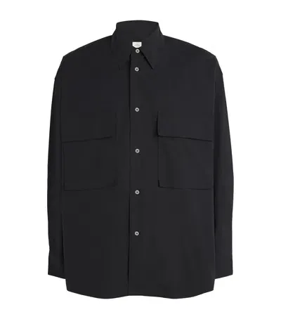 Studio Nicholson Cotton Work Shirt In Black