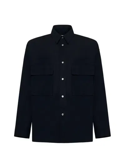 Studio Nicholson Frame Long Sleeved Shirt In Black