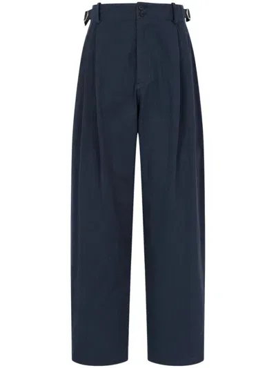 Studio Tomboy Cotton Chino Trousers In Blue