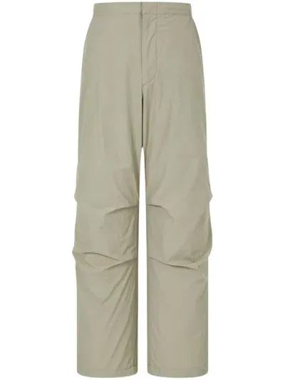 Studio Tomboy Ruched Trousers In Neutrals