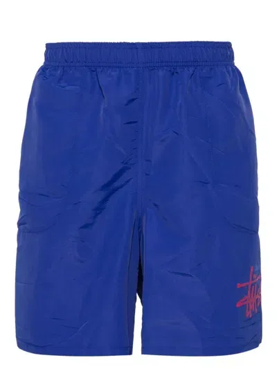 Stussy Big Basic Swim Shorts In Blue