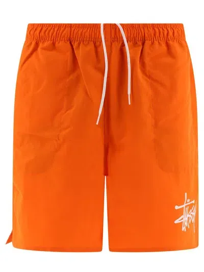 Stussy Stüssy "big Basic" Swim Shorts In Orange