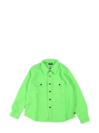 Stussy Boxy Shirt In Lime