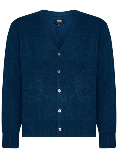 Stussy Cardigan In Blue