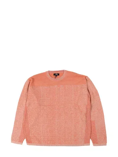 Stussy Engineered Panelled Jumper In Orange