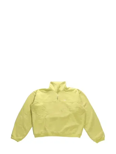 Stussy Half-zip Fleece Sweatshirt In Yellow