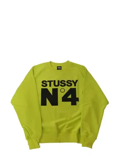 Stussy Logo-print Sweatshirt In Green