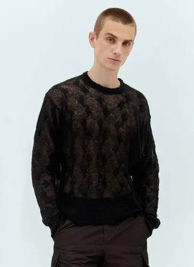 Stussy Loose Knit Sweater In Black