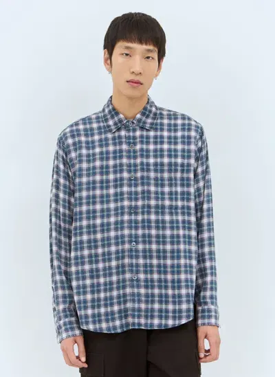 Stussy Matthew Plaid Shirt In Navy