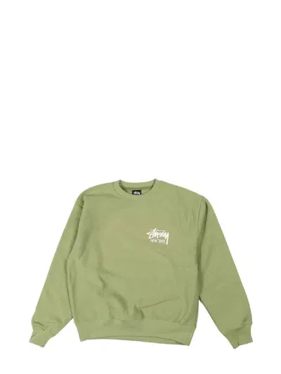 Stussy New York Crew Sweatshirt In Moss