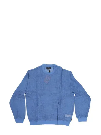 Stussy Semi-sheer Cotton Jumper In Blue