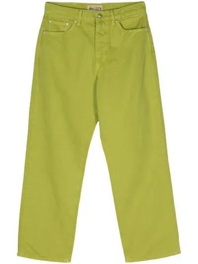 Stussy Straight Leg Canvas Trousers With Rivets In Cactus