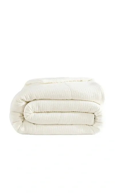 Sunday Citizen King/cal King Herringbone Snug Coverlet In Cream