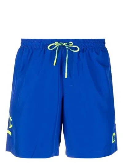 Sundek Logo-patch Elasticated Swim Shorts In Blue