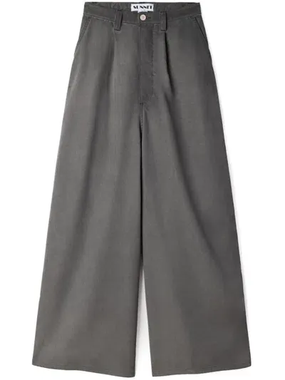 Sunnei Wool Trousers In Gray