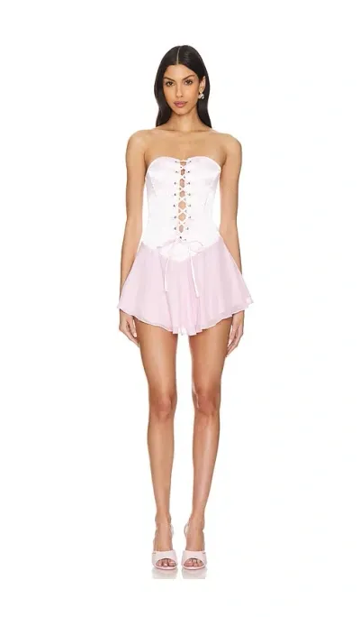 Superdown Ebony Corset Dress In Pink