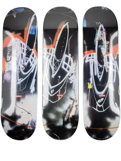 Supreme Futura Skateboard Decks (set Of Three) In Black