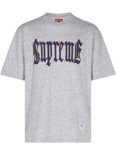 Supreme Old English T-shirt In Gray