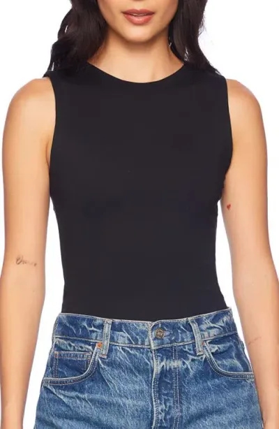 Susana Monaco Crewneck Knit Tank In Black