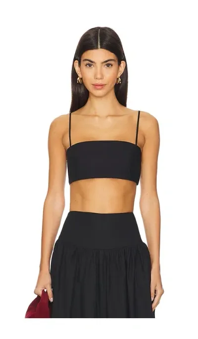 Susana Monaco Crop String Top In Black