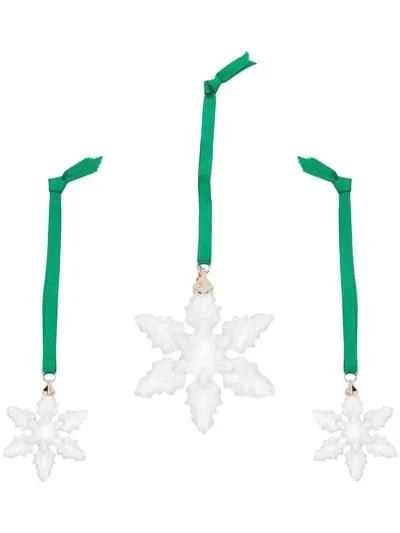 Swarovski 2024 Ornament (set Of Three) In White