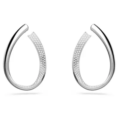 Swarovski Exist Hoop Earrings In White