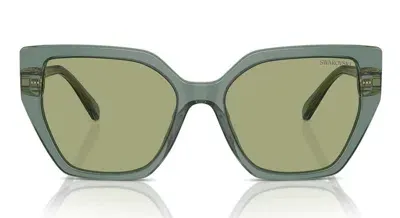 Swarovski Eyewear Butterfly Frame Sunglasses In Green