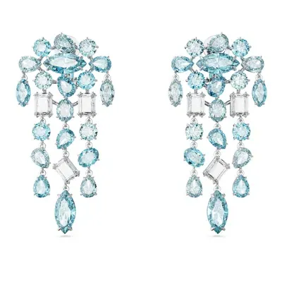 Swarovski Gema Clip Earrings In Blue