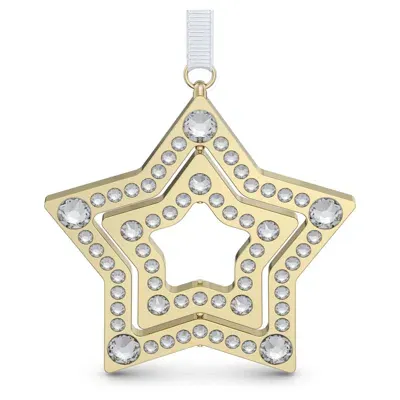 Swarovski Holiday Magic Stern Ornament In Gold