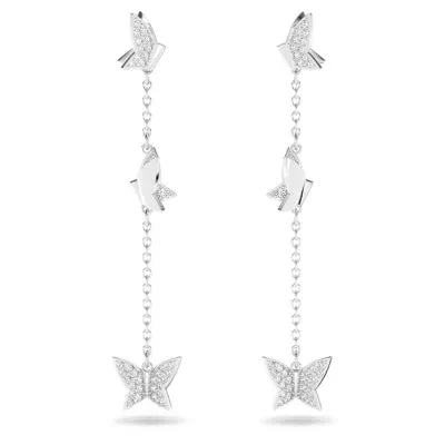 Swarovski Lilia Drop Earrings In White