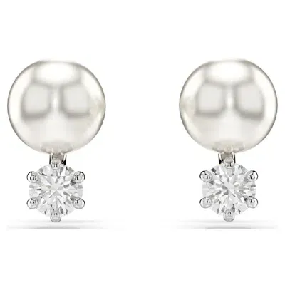 Swarovski Matrix Stud Earrings In White