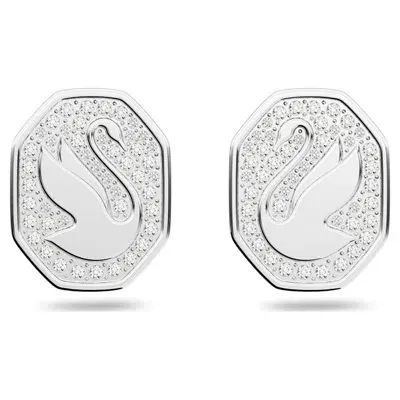 Swarovski Signum Stud Earrings In White