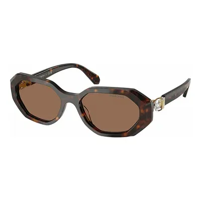 Swarovski Sk6028 100273 Sunglasses In Brown